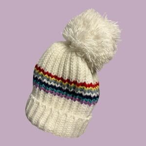 Knit Hat With XL PomPom